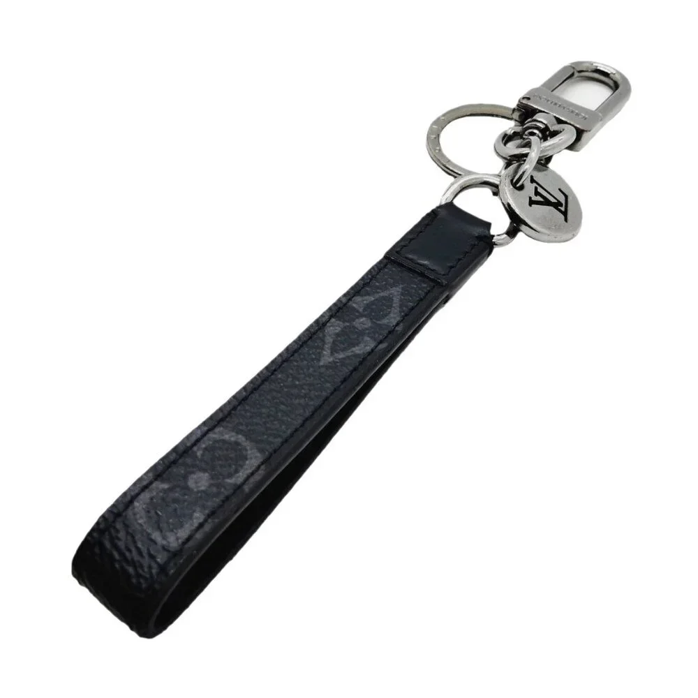 Louis Vuitton Mens Dragonne Keychain Monogram Eclipse Leather Key Holder